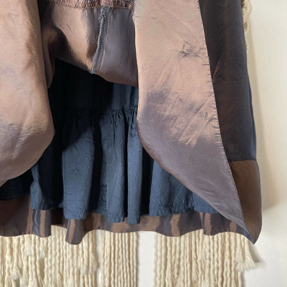 United Colors Of Benetton Blue and Brown Midi Skirt - Picture 3 of 12